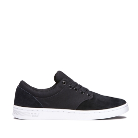 Supra Mens CHINO COURT Low Top Shoes Black/White | US-55772